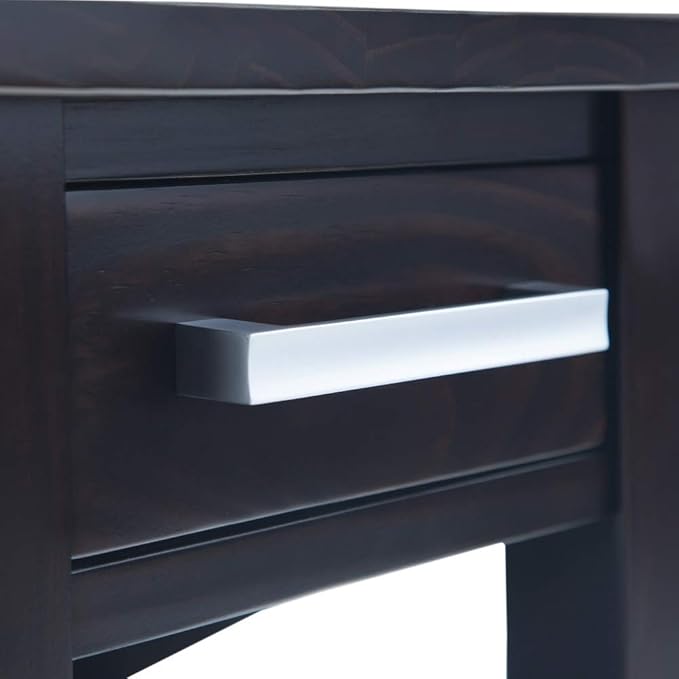SIMPLIHOME Kitchener SOLID WOOD 14 inch Wide Rectangle Contemporary Narrow Side Table in Hickory Brown for the Living Room and Bedroom