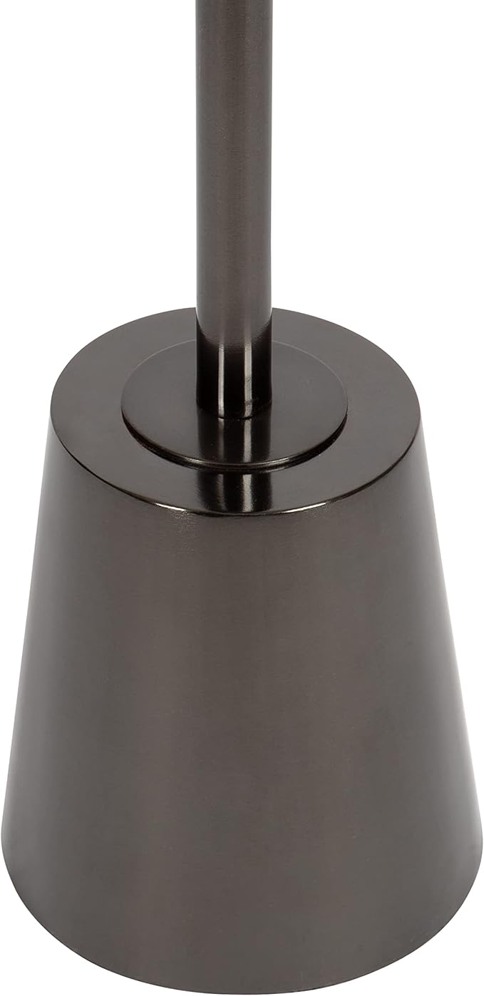Kate and Laurel Tira Round Side Table, 14 x 14 x 24, White and Gray, Decorative Pedestal Style End Table for Use as a Bedroom Nightstand or Living Room Accent