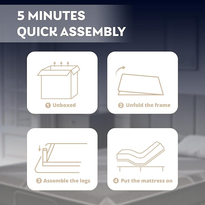 Split King Adjustable Bed Frame with 10 inch Gel Memory Foam Mattress, CertiPUR-US Certified Fiberglass Free, Zero Gravity & Wireless Remote, Head & Foot Incline, 80"×76"