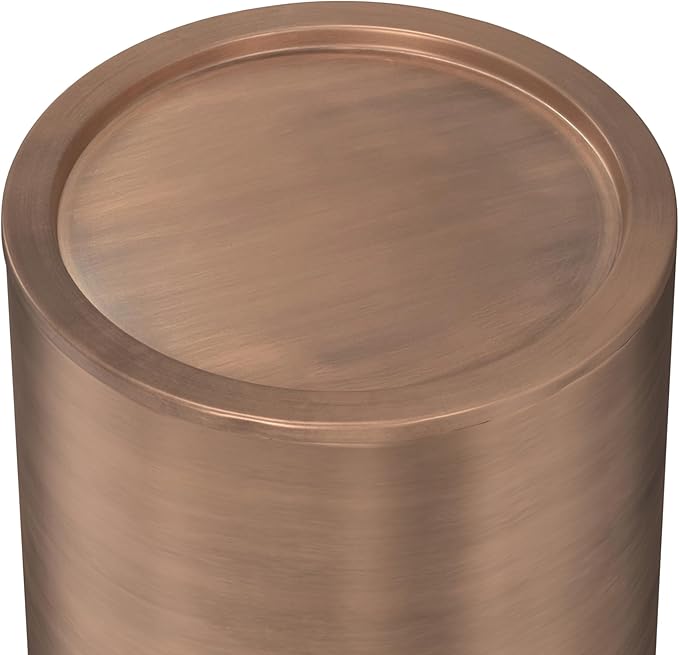 SIMPLIHOME Corbin Industrial 16 Inch Wide Metal Side Table in Antique Copper, Fully Assembled, For the Living Room and Bedroom
