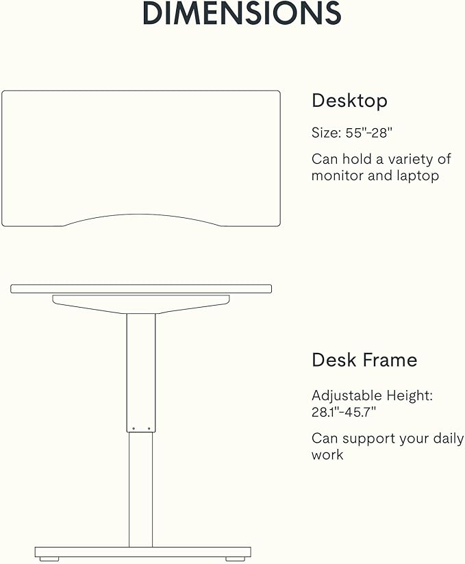 FLEXISPOT EN1 Bamboo Standing Desk, 55 x 28 Inches Whole-Piece Electric Adjustable Height Desk (Silver Frame + Bamboo Curved Desktop, 2 Packages)