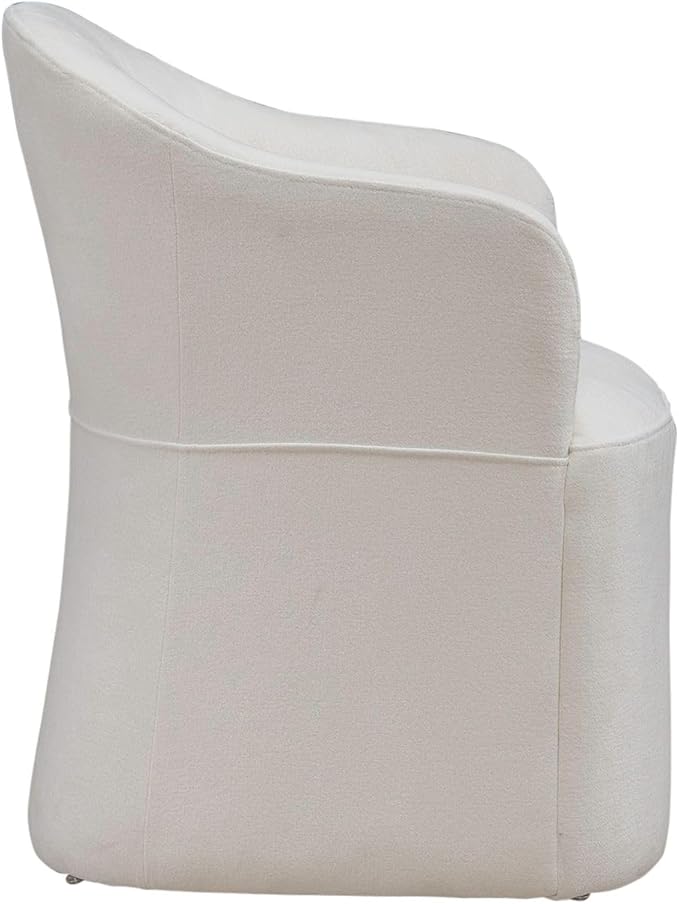 Liberty Furniture Accent Dining Chairs with Castors - Squared Arm - Ivory Upholstry - Set of Four