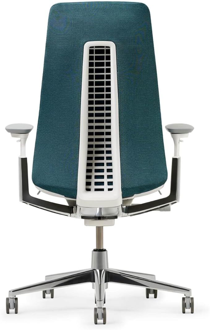 Haworth Fern Ergonomic Office Chair – Stylish and Innovative Desk Chair with Digital Knit Finish - Without Lumbar Support (Lagoon)