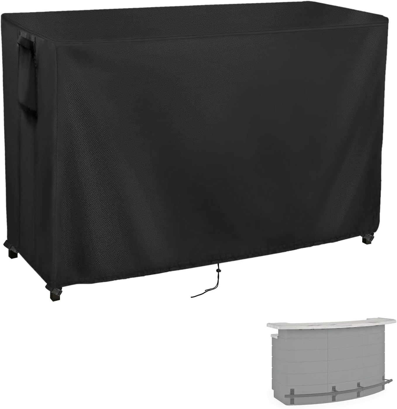 Kingling Outdoor Table Cover for Outdoor Bar Table, 78 Inch Waterproof Patio Bar Table Cover Outdoor Prep Table Covers - 78''L x 36''W x 43''H