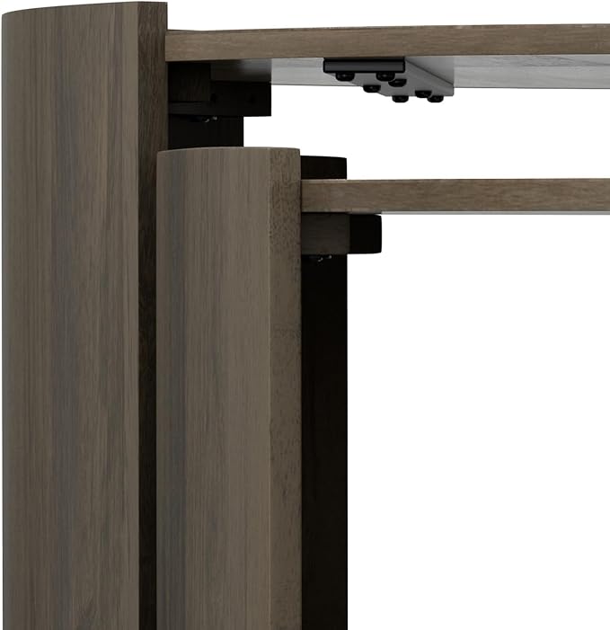 SIMPLIHOME Robin 2-Piece Nesting Coffee Table Set - 32 and 23 inch Wide Solid Mango Wood Round Living Room Tables in Ash Grey, Modern Space-Saving Center Table Set with Curved Legs, Assembled