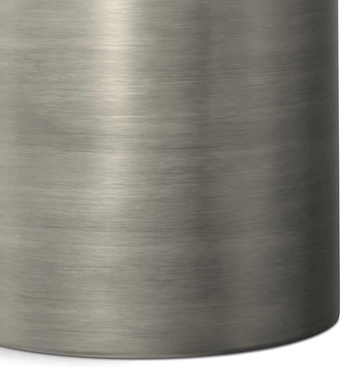 SIMPLIHOME Corbin Industrial 16 Inch Wide Metal Side Table in Antique Silver, Fully Assembled, For the Living Room and Bedroom