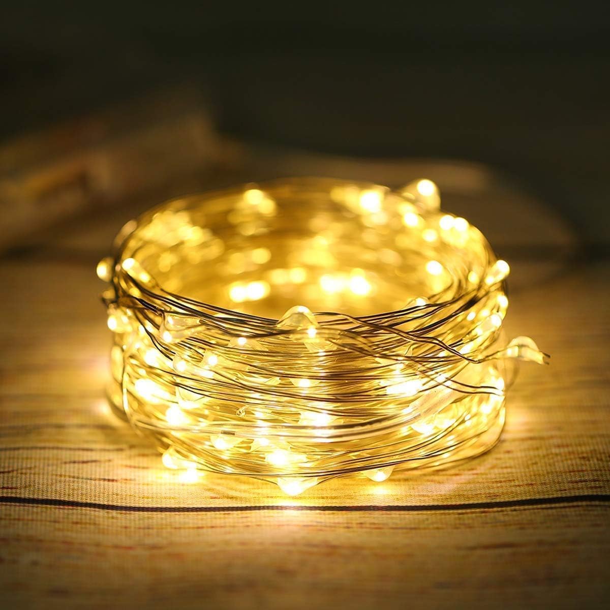 ANJAYLIA Fairy Lights, 4 Pack String Lights Battery Operated 10ft 30 LED Twinkle Lights for Wedding, Bedroom, Party, Christmas, Warm White