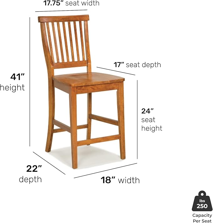 Homestyles Americana Brown Counter Stool