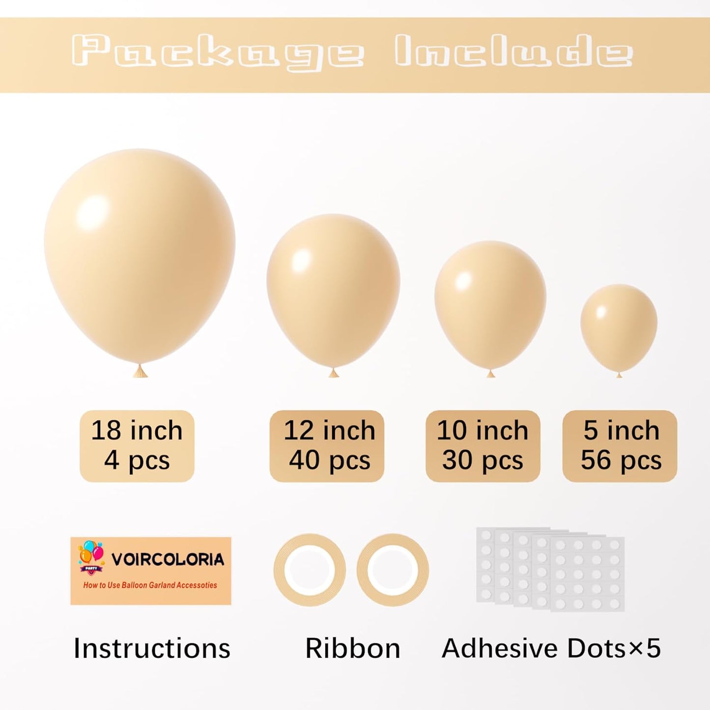 130pcs Blush Pink Balloons Different Sizes 18" 12" 10" 5" Boho Pink Latex Balloon Garland Arch Kit for Birthday Baby Shower Graduation Wedding Gender Reveal Party Decorations