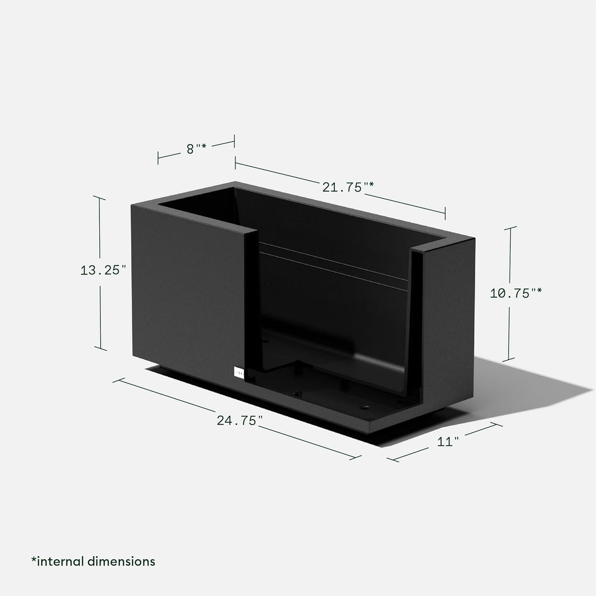 Veradek Block Series Long Box Planter - Large Rectangular Planter for Indoor or Outdoor Patio/Porch | Durable All-Weather Use with Drainage Holes | Modern Décor for Tall Plants, Flowers or Shrubs