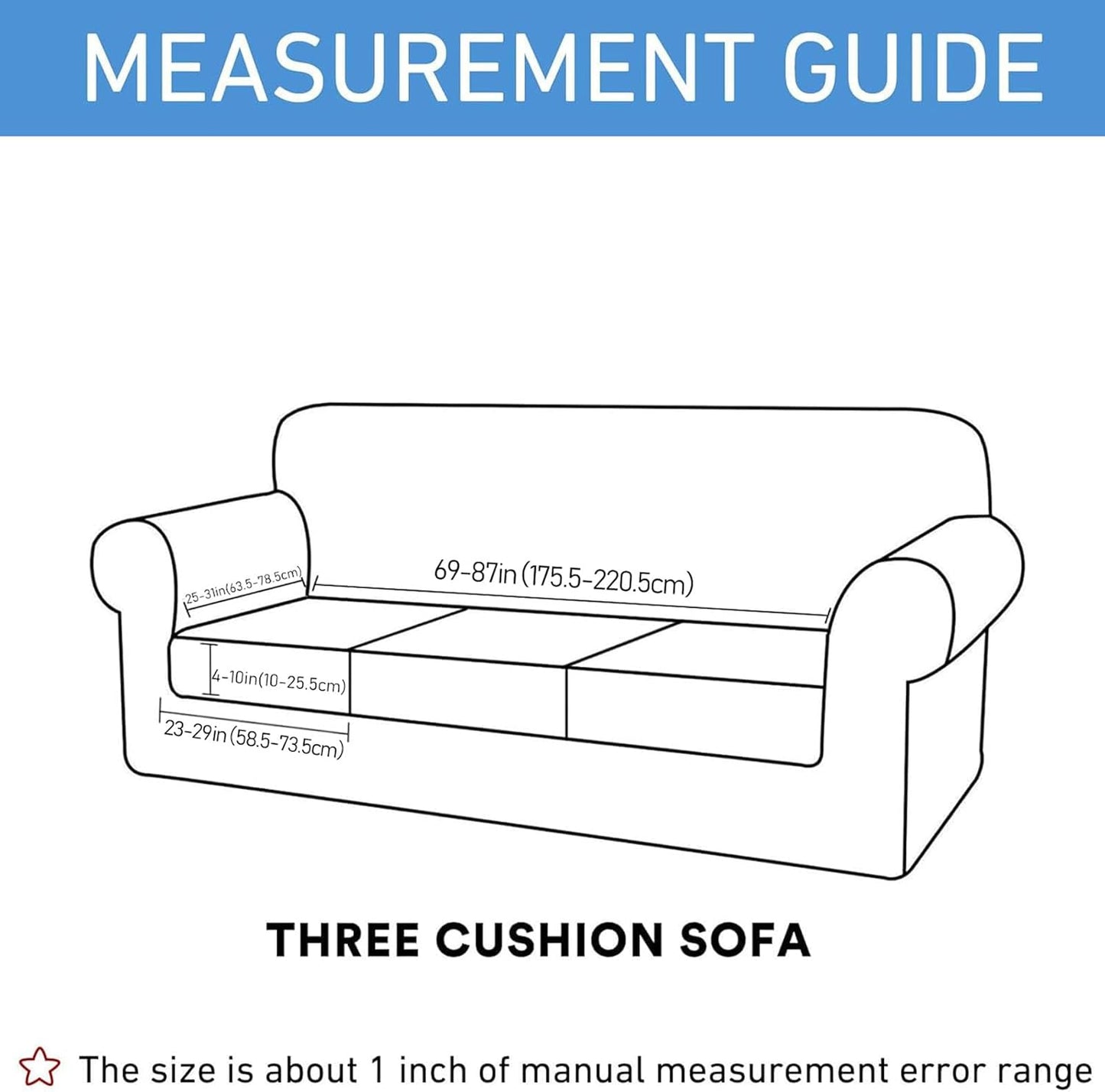 hyha Waterproof Couch Cushion Covers, Stretch Sofa Couch Seat Slipcover for Dog Washable, Non-Slip Waterproof Outdoor Cushion Covers for Patio Furniture Replacement (3 Pieces, Taupe)
