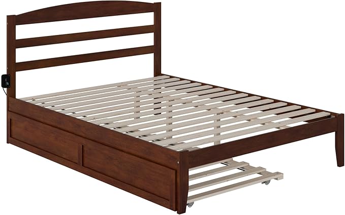 AFI, Warren Queen Platform Bed with Twin XL Trundle, Walnut