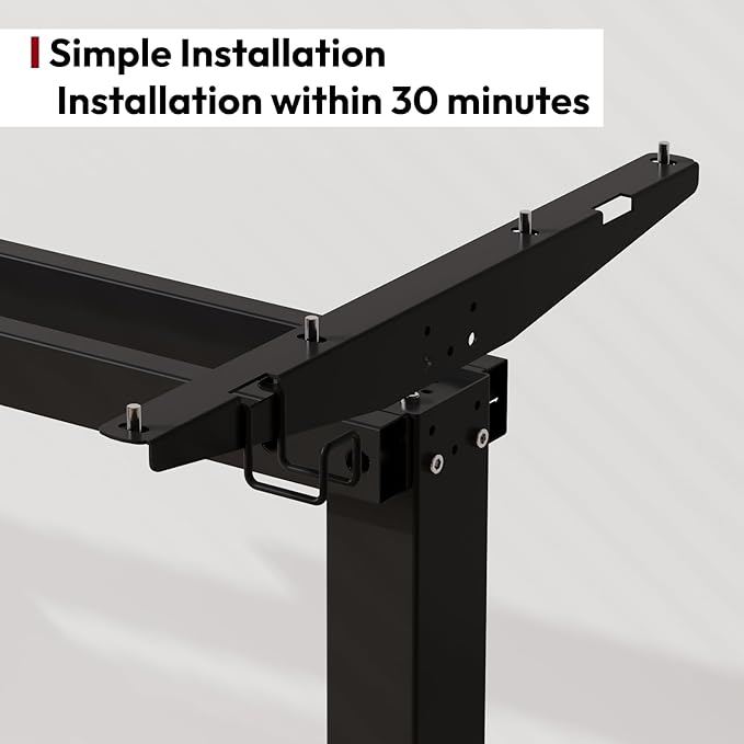 SANODESK Electric Standing Desk 40x24 Inch Height Adjustable Stand Up Desk Home Office Computer Workstation Sit Stand Home Office Desk with Splice Board (Black Frame + Black Top)