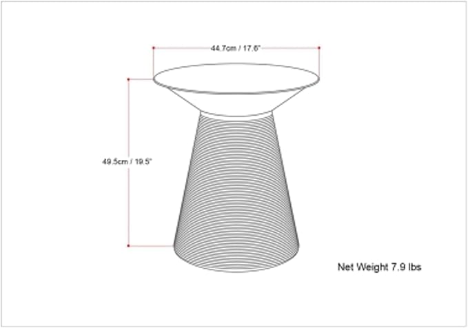 SIMPLIHOME Sheridan Industrial 18 Inch Wide Metal Accent Side Table in Antique Silver, Fully Assembled, For the Living Room and Bedroom