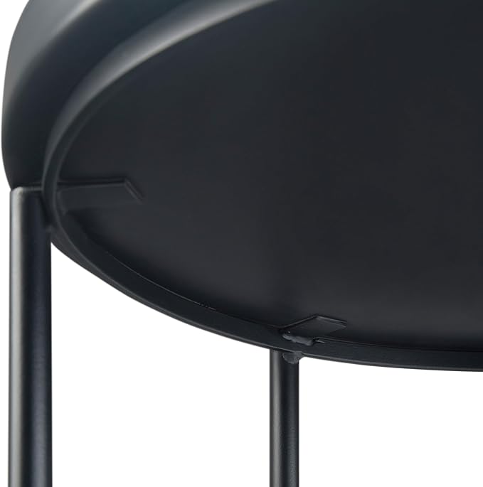 SIMPLIHOME Monet Industrial 18 inch Wide Metal Accent Side Table in Black, Fully Assembled for the Living Room and Bedroom
