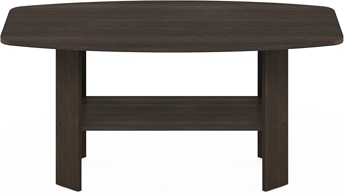 Furinno Simple Design Coffee Table, Dark Brown