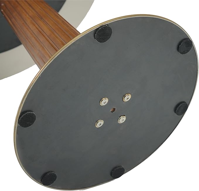 Sintered Stone Office Table - 33.5" Round Table for Small Offices (Light Brown Leg and Pandora Top, 1 Table Only)