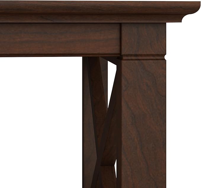 Bush Furniture Key West Small 2 Shelf Bookcase in Bing Cherry, Compact Home Organizer, Vertical Storage Solution, Bookshelf for Office or Living Room