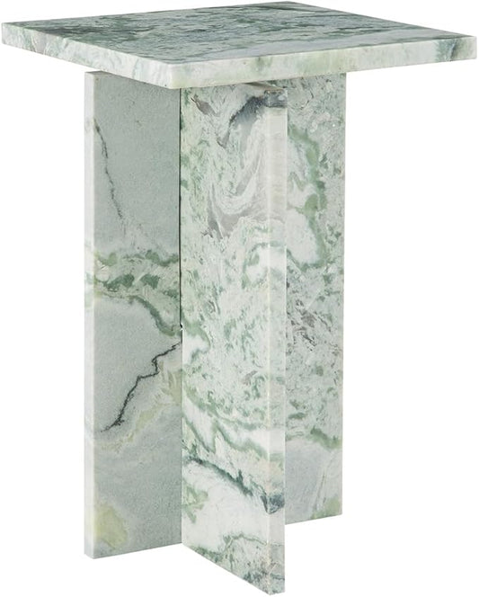 Signature Design by Ashley Deaconwell Contemporary Marble Accent Table, White & Light Green