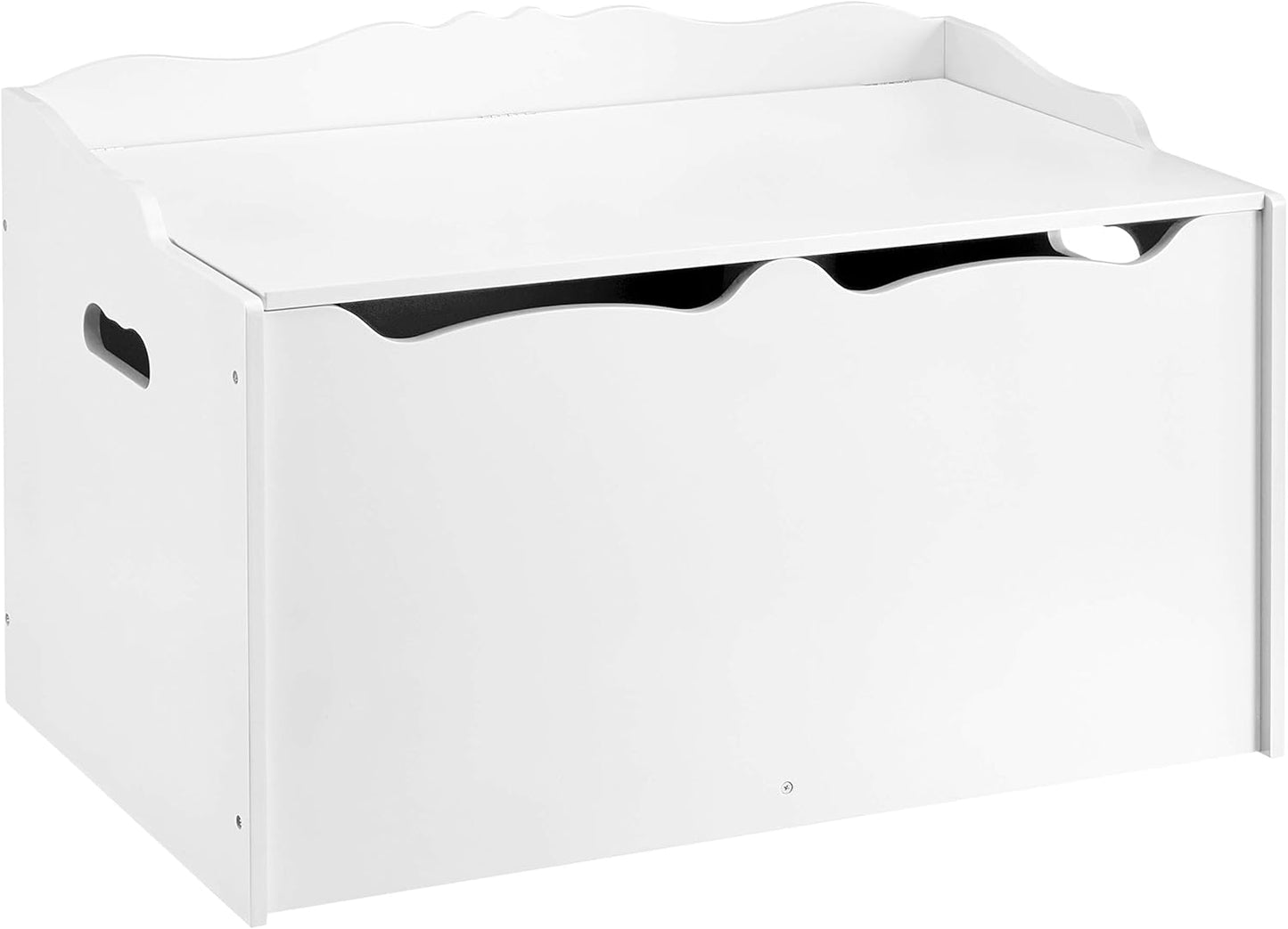 Amazon Basics Kids Toy Box, Wooden Organizer Storage Chest,White, 30" x 18" x 19"