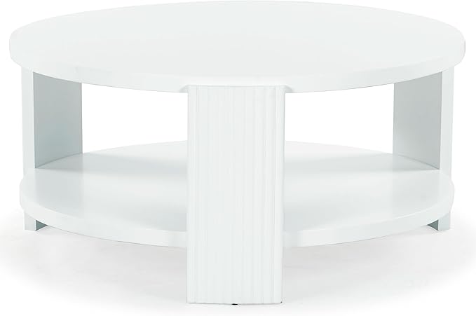 SAFAVIEH Couture Collection Liabella White Round Coffee Table