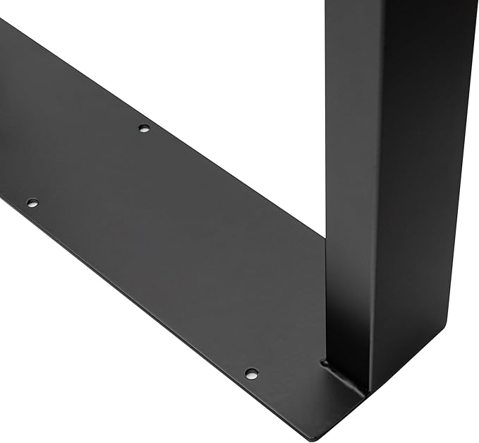 36 Inch Metal Bar Table Legs for Desk, Dining Table with Adjustable Feet Pads,Home DIY Furniture Legs，Black Set of 2(W18”*H36”).