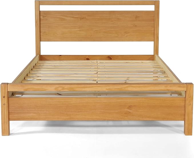 Grain Wood Furniture Loft Full Size Solid Wood Bed, Acacia