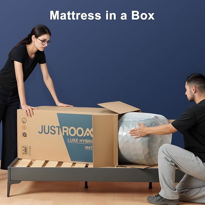 Firm Queen Size Mattress 12 Inch Hybrid Queen Mattress with Gel Memory Foam-Cooling Ice Silk Top, Support&Back Pain Relief, Individual Pocket Spring, CertiPUR-US Certified Mattress in a Box