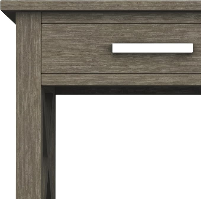 SIMPLIHOME Kitchener SOLID WOOD 21 inch Wide Square Contemporary End Side Table in Farmhouse Grey for the Living Room and Bedroom