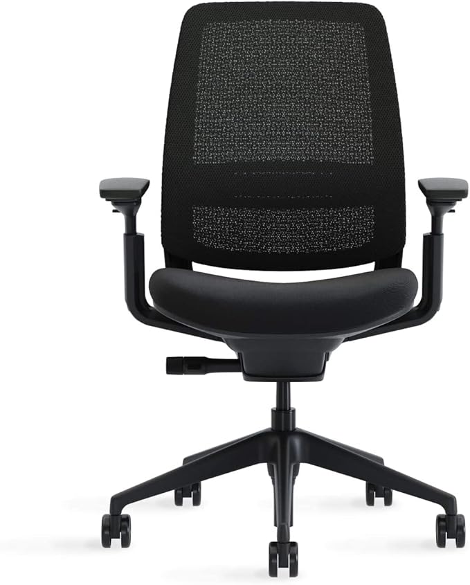Steelcase Series 2 Office Chair, Graphite Frame, Cogent Connect Jungle, Hard Floor Casters