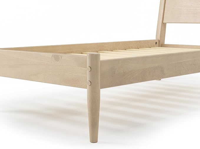 Camaflexi Mid-Century Panel Bed - Twin Size - Light Oak Finish