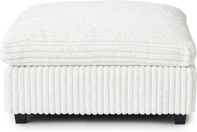 Modular Sectional Sofa, Oversized Cloud Couch, Deep Seat Comfy Modular Couches for Living Room, Ottoman, Plush Couch Cushion Covers Removable, Beige