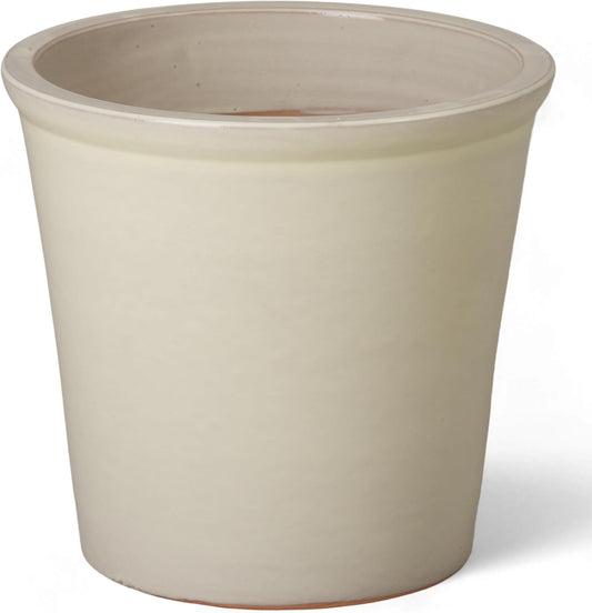Emissary Round Stoneware Planter (Parent SKU 12012) (Cream, 13" D x 12" H)