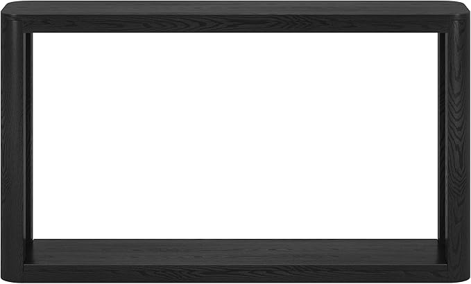 Henn&Hart 52" Wide Rectangular Console Table in Natural Black, for Home, Living Room, Bedroom, Entertainment Room, Office