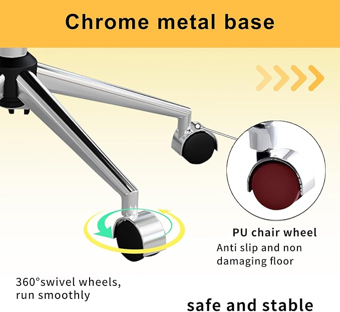 Chair, Desk Computer Chair ，with Armrests ，Ergonomic Office Chair for Home and Office, 17.32 x 22.83 x 35.43 inches, Multiple Colors (Grey)