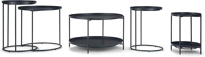 SIMPLIHOME Monet Industrial 18 inch Wide Metal Accent Side Table in Black, Fully Assembled for the Living Room and Bedroom