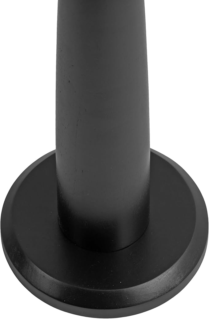 Kate and Laurel Jakob Modern Wooden Round Side Table, 12 x 24, Black, Circle Pedestal Table for Use as Bedroom Nightstand, Indoor Plant Stand, or Decorative Living Room Table