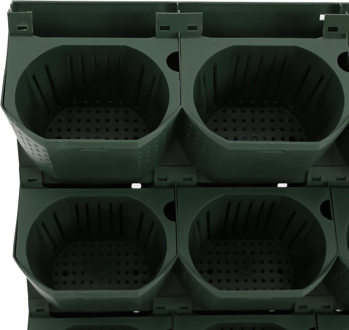 36 Pockets Hanging Planter Bags, Vertical Wall Mounted Plant Planting Grow Bags, Stackable Wall Planter with Timer, Self Watering Hanging Planters for Outdoor Indoor Garden-Green