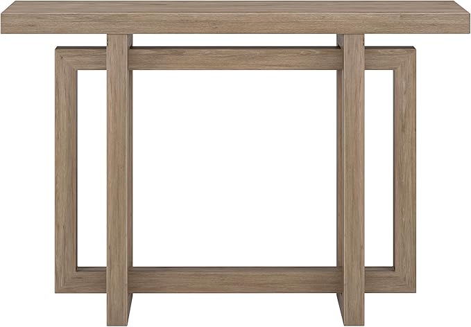 Henn&Hart 44'' Wooden Rectangular Console Table Entryway Table, Sofa Table for Entryway, Living Room, Couch, Hallway, or Office, Antiqued Gray Oak