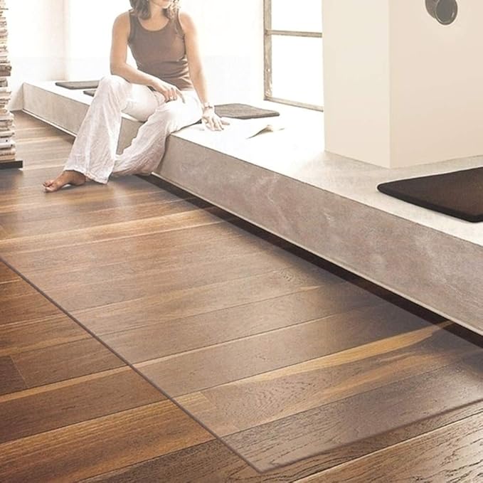 NECAUX 17 x 28 Inch Frosted Table Protector, 1.5mm Thick Plastic Waterproof Desk Pad Table Cover Tablecloth Placemats for Dining Table Writing Desk Side End Table Night Stand Dresser Vanity Decor