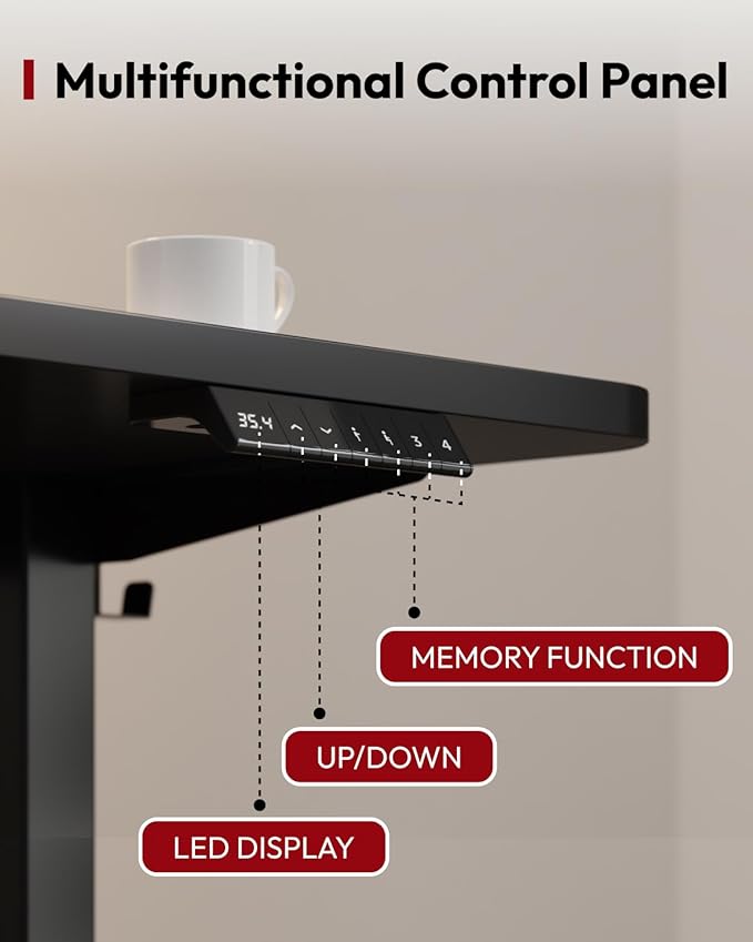 SANODESK Standing Desk Height Adjustable Electric Stand up Desk 40x24 Inches Sit Stand Home Office with Splice Board, Black Frame/Black Top