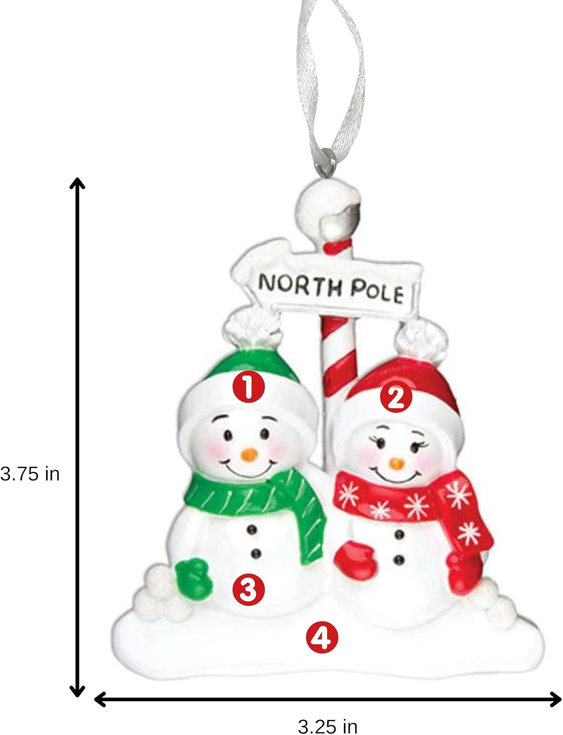 2025 Family Christmas Ornament – Personalized Ornament for Families – Custom Snowman Family Ornament – Holiday Tree Decoration Keepsake Gift (Snowman Family of 2)