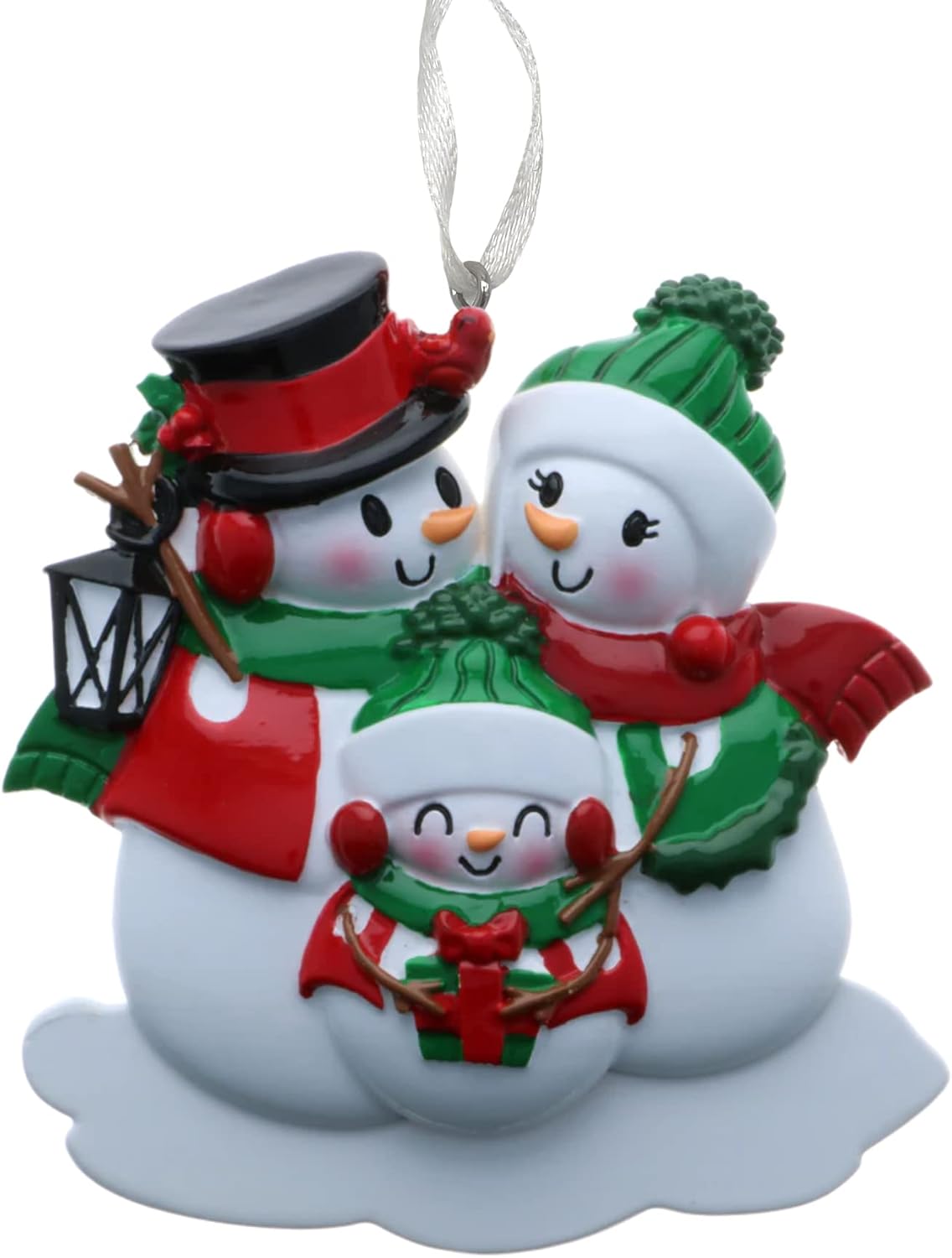 2025 Family Christmas Ornament – Personalized Ornament for Families – Custom Snowman Family Ornament – Holiday Tree Decoration Keepsake Gift (Family of 3)