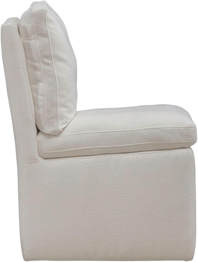Liberty Furniture Accent Dining Chairs with Castors - Squared Back - Ivory Upholstry - Set of Four