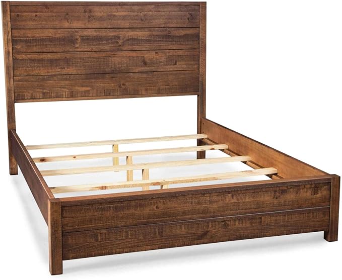 Grain Wood Furniture Montauk Solid Wood Bed, Full Size, Rustic Walnut