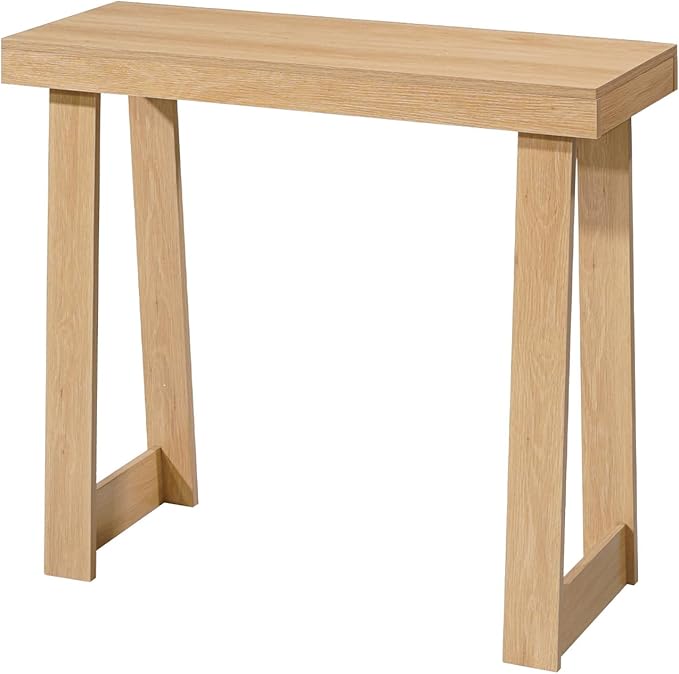 VEVOR 36 in Console Table, Modern Desk Behind The Couch, Wooden Rectangle Entrance Desk, Narrow Long Sofa Table Accent Stand, Ideal for Hallway, Bedroom, Living Room, Foyer, Easy Assembly, Natural