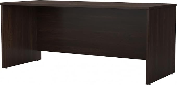 Bush Business Furniture Studio C 72W Computer Desk with Wire Management and Modesty Panel in Black Walnut, Professional Table for Home Office and Corporate Office