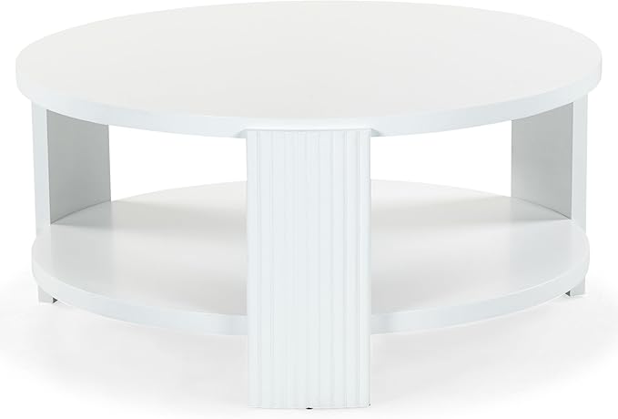 SAFAVIEH Couture Collection Liabella White Round Coffee Table