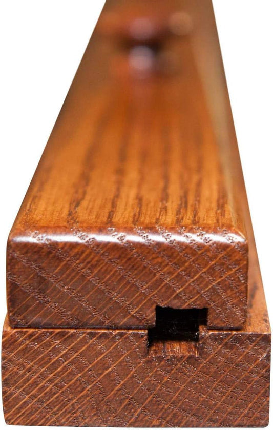 Oak Quilt Hanger for Wall - Amish Made, Rustic Tapestry Hangers - 42' Long, Michaels Stain, 35 lbs Capacity