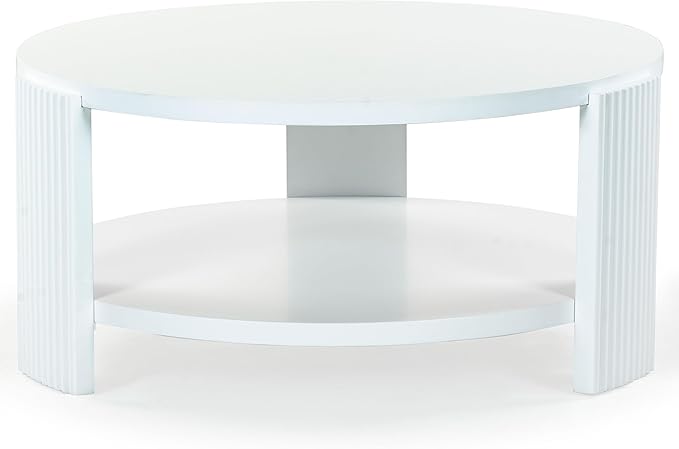 SAFAVIEH Couture Collection Liabella White Round Coffee Table
